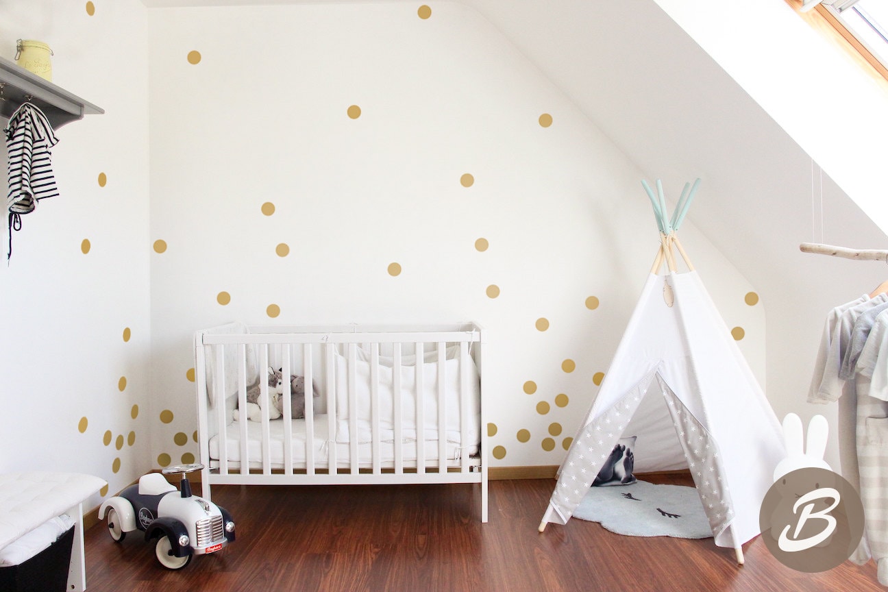 Polka Dot Wall Decals Geometric Decal Peel and Stick Nursery Wall ...