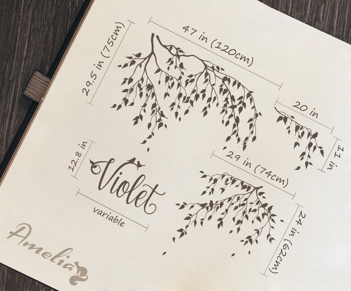 Tree Wall Decal Nursery Tree Decal Vinyl Nursery Decal Etsy