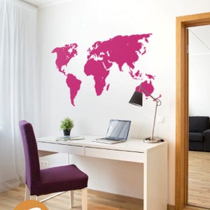 World map decal for wall World map sticker for office Large wall decal Removable wall decal World map wall decal Vinyl wall decal -AK003