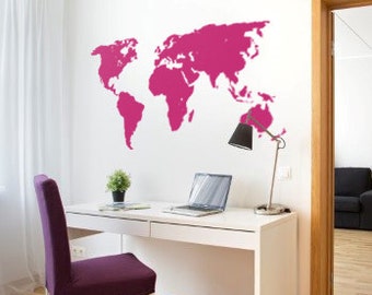 Weltkarte Wandsticker Weltkarte Wandsticker Großes Wandtattoo Abnehmbares Wandtattoo Weltkarte Wandtattoo -AK003