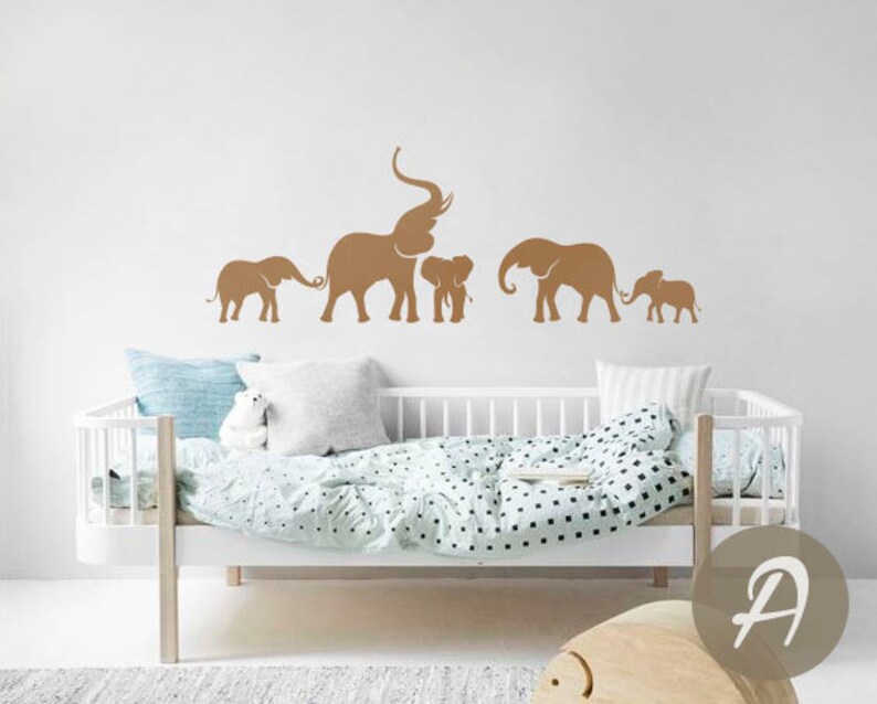 Elephant Wall Decal Nursery Wall Decal Large Wall Decor With Etsy UK