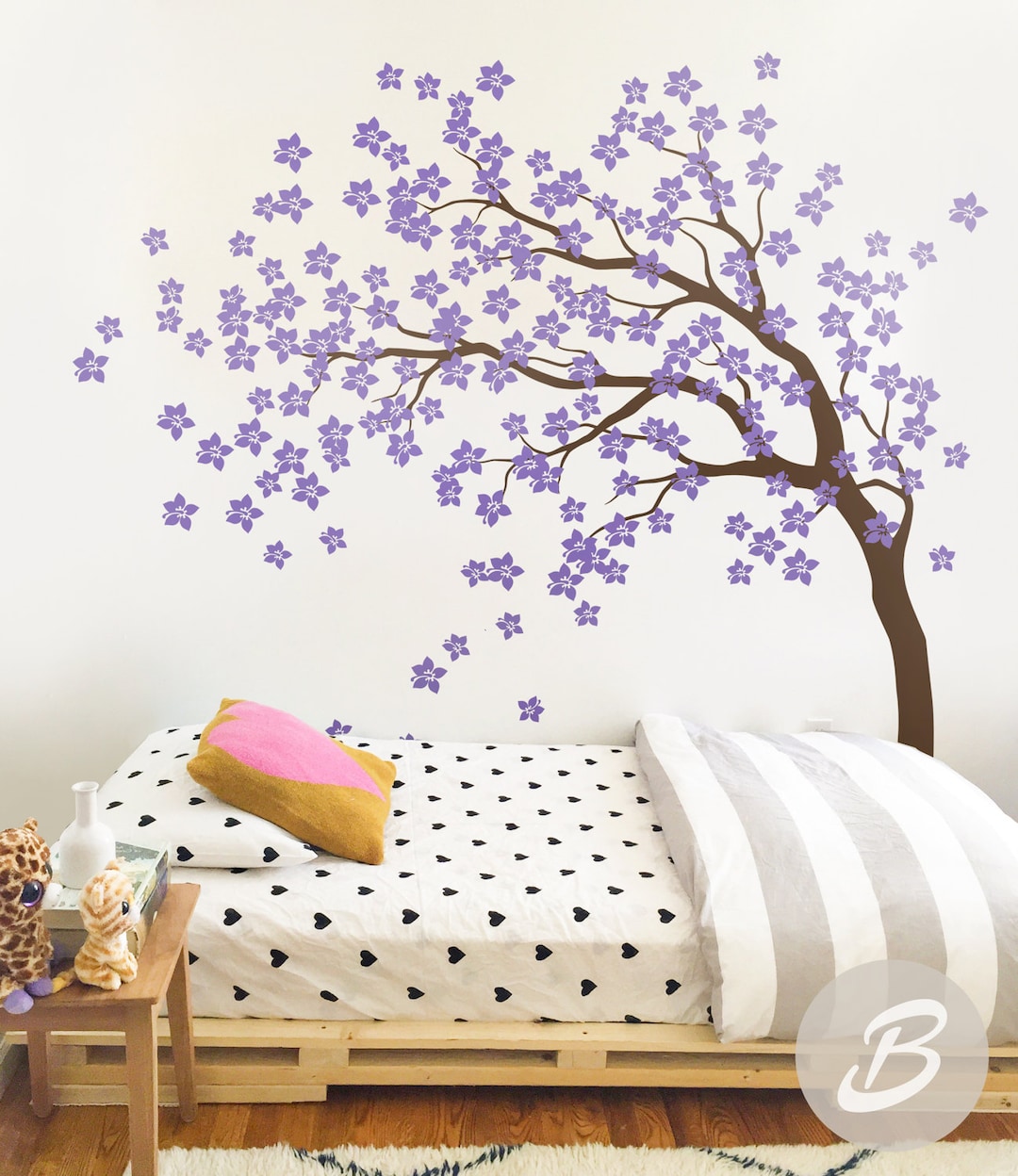 Large Blooming Tree Wall Sticker Tree Floral Wall Decal Large Tree
