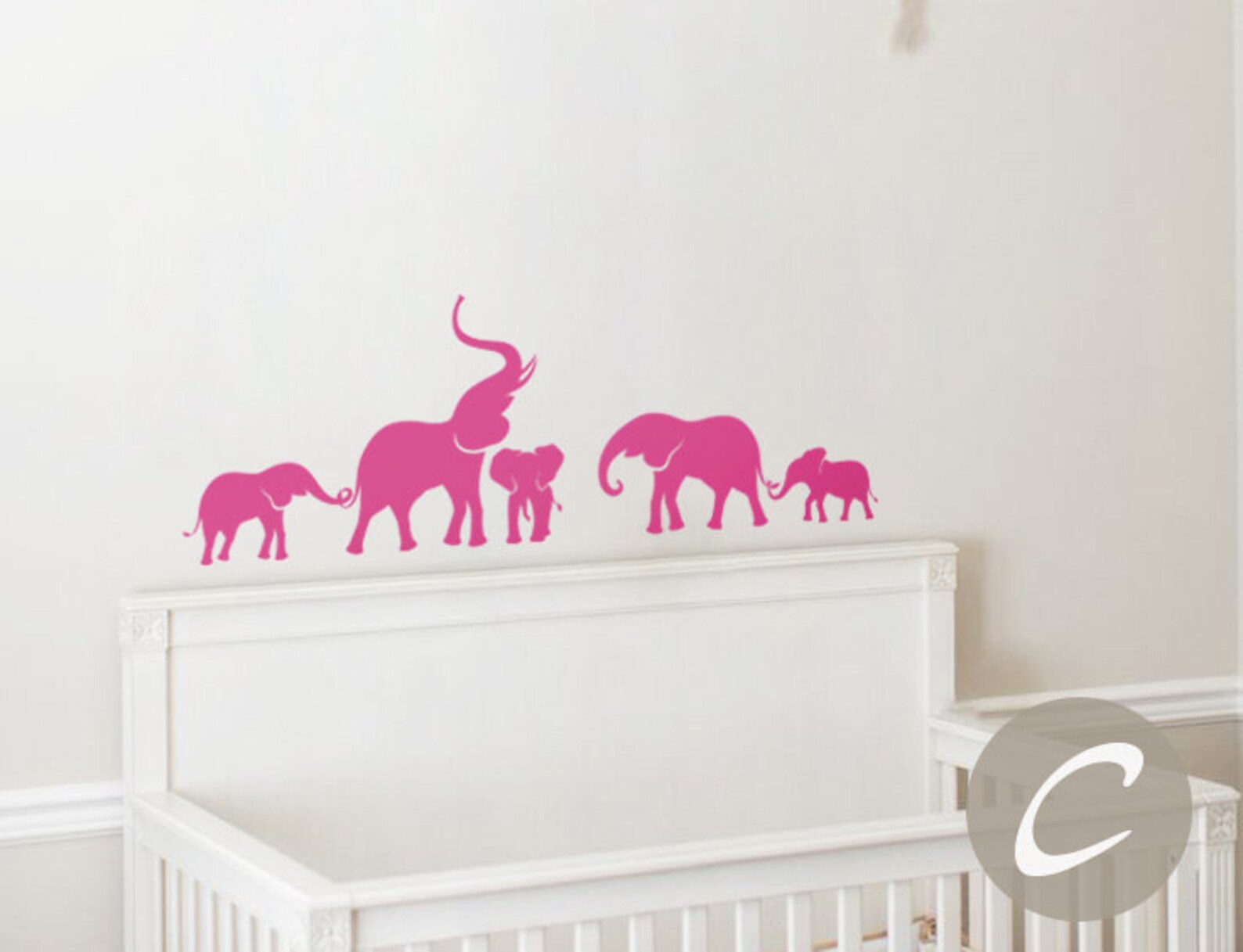Elephant Wall Decal Nursery Wall Decal Large Wall Decor With Etsy