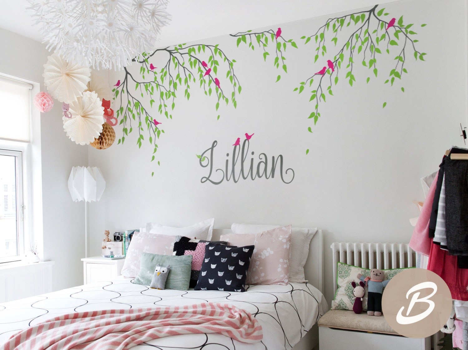 Tree Wall Decal Nursery Tree Decal Vinyl Nursery Decal Etsy