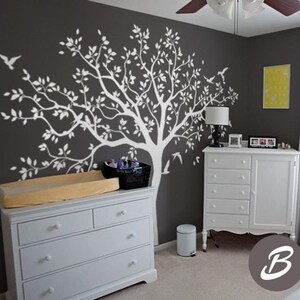 Large Tree Wall Decals Trees Decal Nursery Tree Wall Decals, Tree mural, Vinyl Wall Decal AM017 image 2