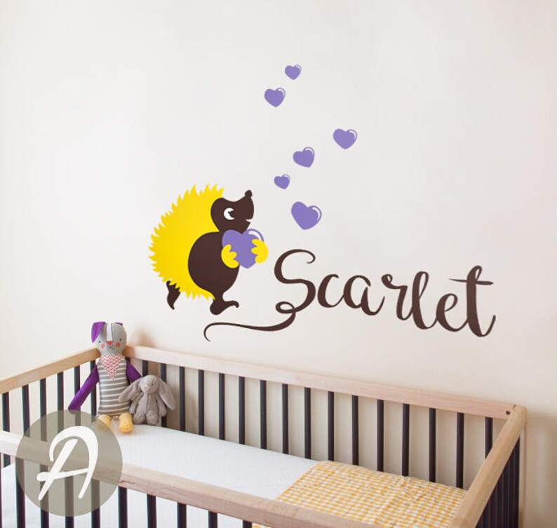 Name Nursery Wall Decal Custom Monogram Decals Personalized Etsy