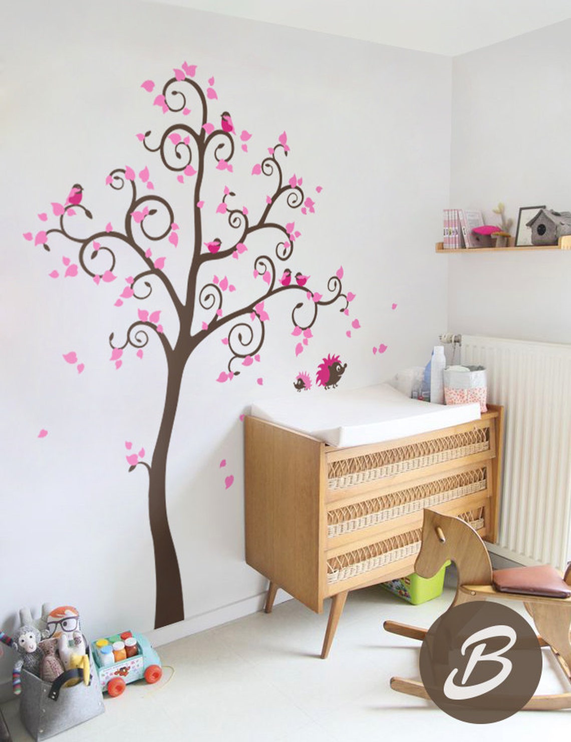 Tree Wall Decal Large Decal for Nursery White Tree Wall Decal Etsy