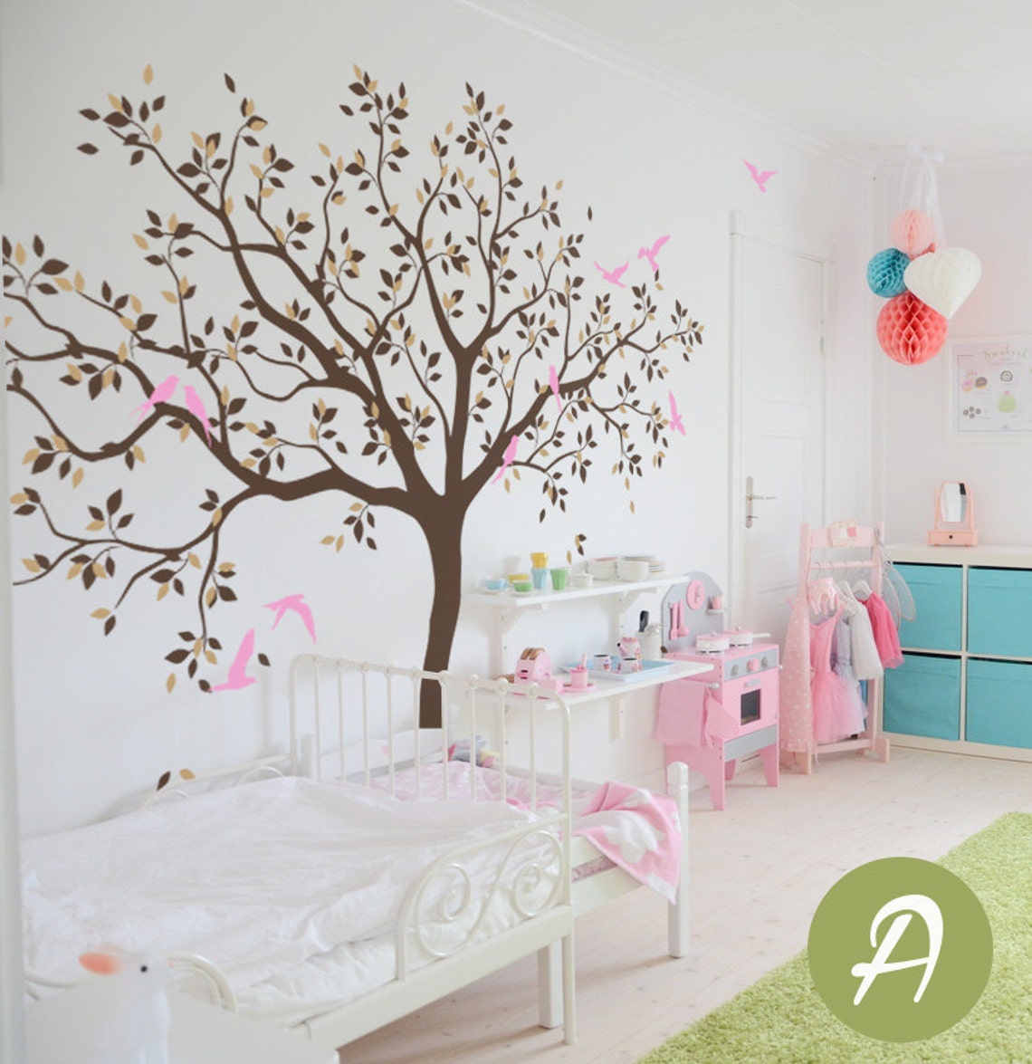 Large Tree Wall Decal Tree Decal for Nursery Temporary Wall Mural Decor ...
