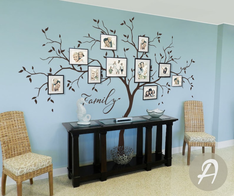 Family Tree Wall Decals Large White Tree Decal Nursery Tree Etsy