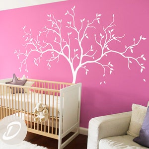 Family Tree Wall Decals Large White Tree Decal Nursery Tree Wall Decals ...