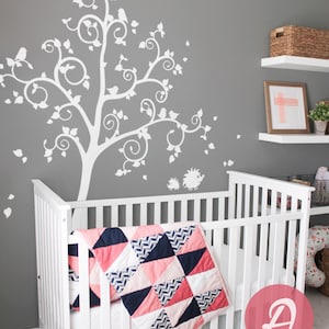 Wandtattoo Baum für&#39;s Kinderzimmer Weißes Wandtattoo Baum für&#39;s Kinderzimmer Baumsticker fürs Kinderzimmer Wandtattoo Baum -AM019