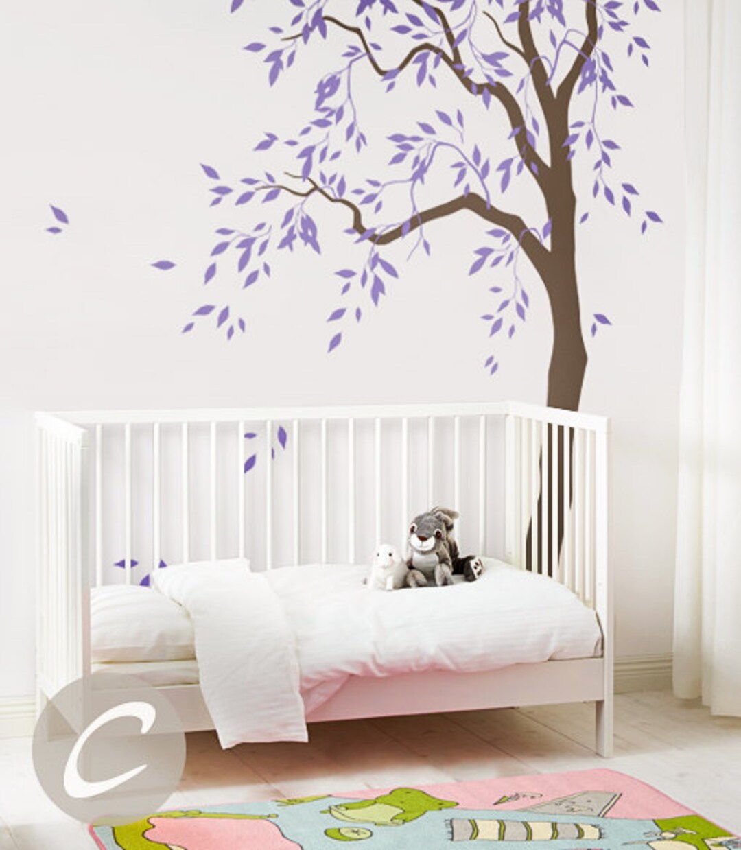 Tree Decal Large Nursery Tree Vinyl Wall Art Wall Mural Sticker Kids ...