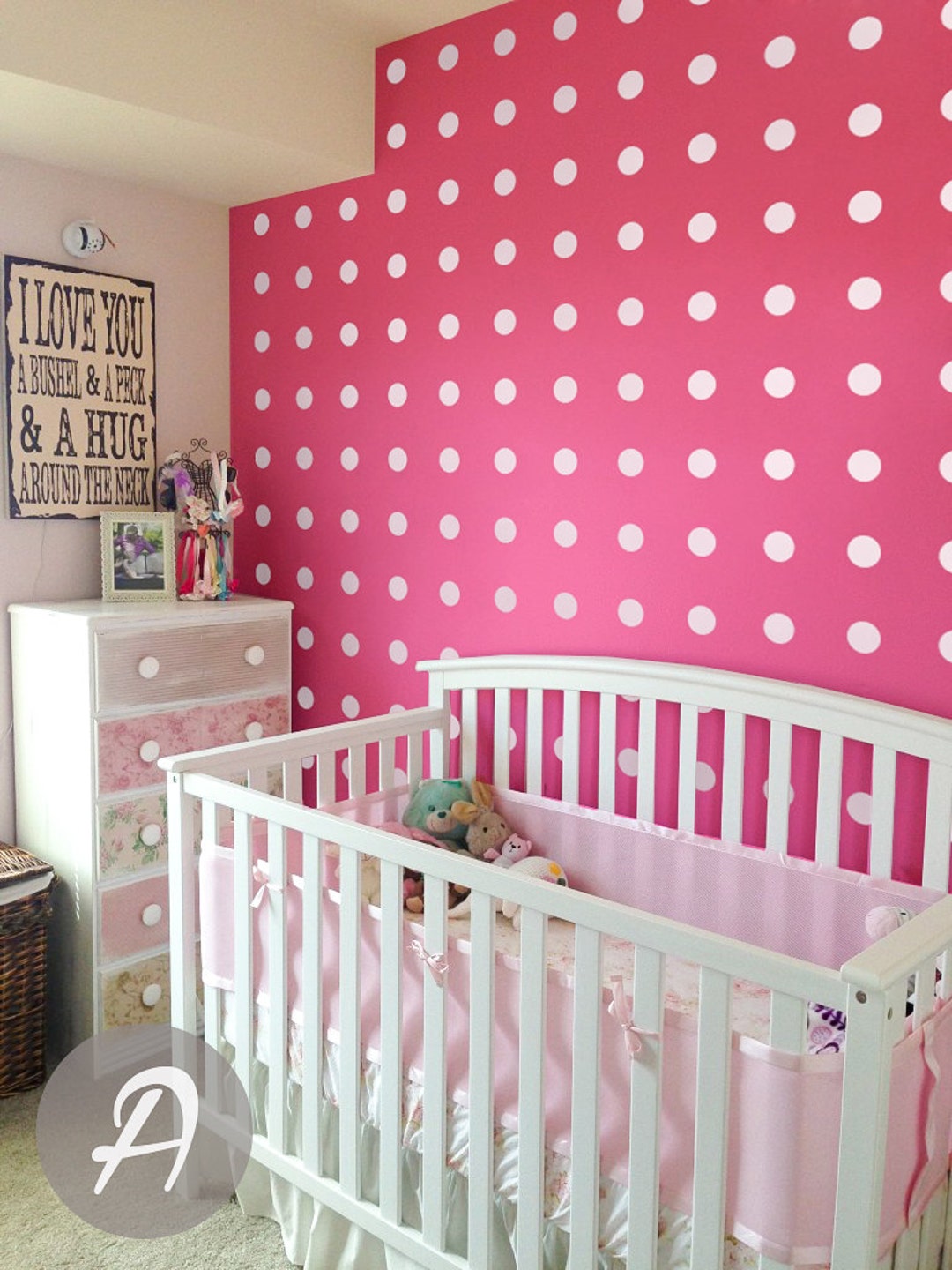 Polka Dot Wall Decals Geometric Decal Peel and Stick Nursery Wall ...