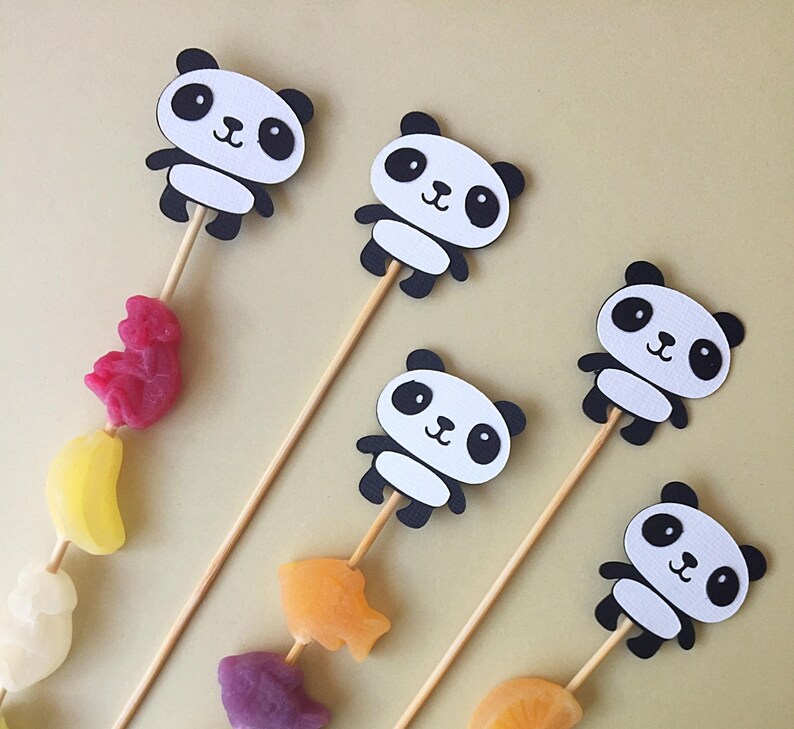 Panda Skewers Panda Themed Panda Birthday Candy Bar Etsy