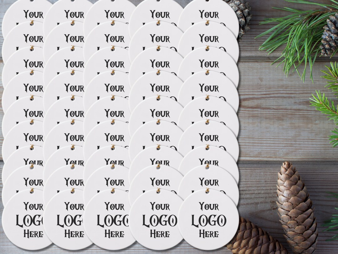 50 Pack Custom Business Logo Christmas Ornaments Corporate Gift Branded