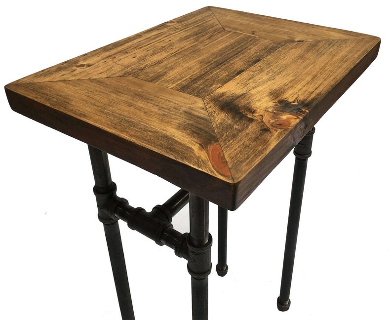 Classic Rustic Industrial Side Table Free Image 0