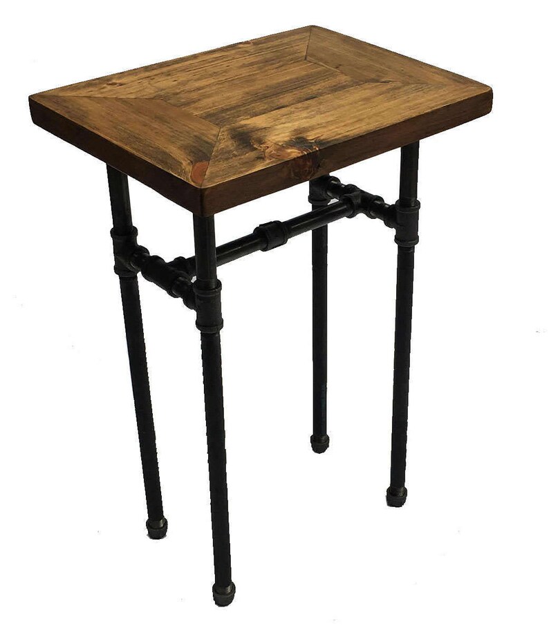 Classic Rustic Industrial Side Table / Free Shipping / Etsy