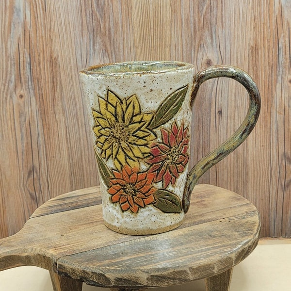 Stoneware Fall Sunflower Mug