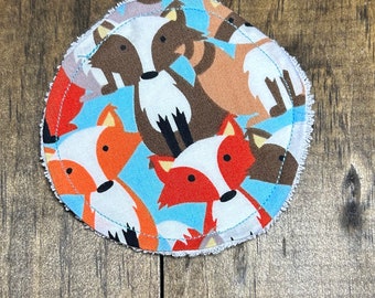 Fox and Raccoons Cotton Round