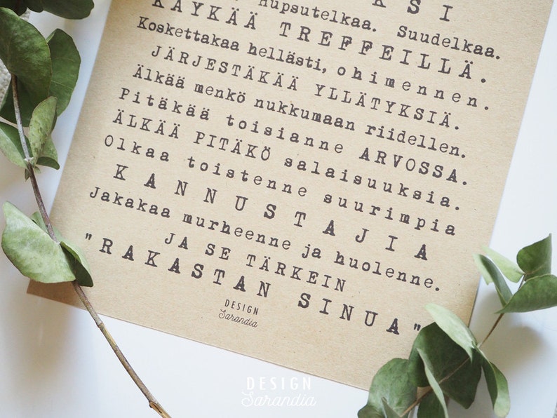 Tulosta itse Rakkauden säännöt printable wedding sign image 3