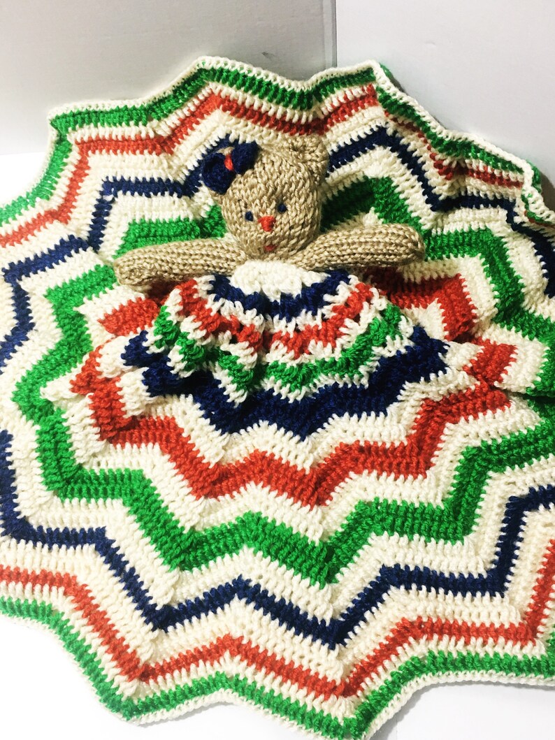 Baby Bear Star Huggy Blanket Lovey Blankey baby shower gift unique design vegan friendly
