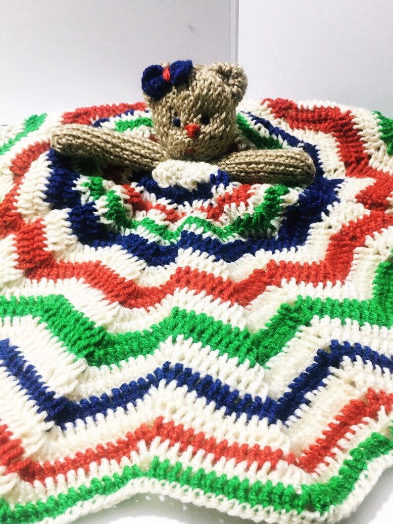 Baby Bear Star Huggy Blanket Lovey Blankey baby shower gift unique design vegan friendly