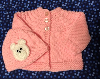 Hand Knit 2pc Sweater Set