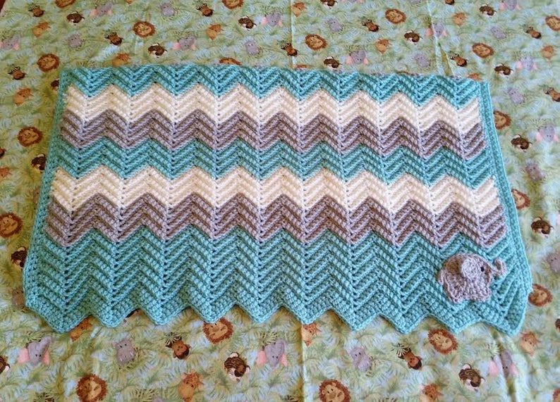 Baby Elephant Crochet Blanket Etsy