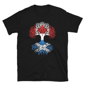 Canadian Grown with Scottish Roots - Canada Scotland Flag Tree Short-Sleeve Unisex T-Shirt
