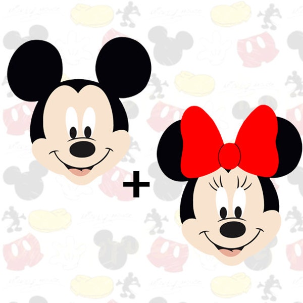 Mickey and Minnie Mouse PDF Pattern, Felt Pattern, Plush Pattern