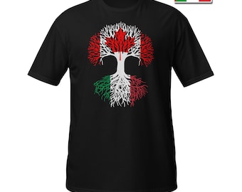 Shirt + Sticker / Canadian Grown with Italian Roots Short-Sleeve Unisex T-Shirt