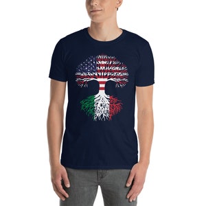 American Grown with Italian Roots T-shirt unisex a maniche corte