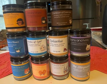 FFXIV Character themed candles!