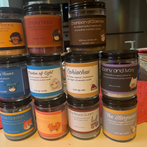 FFXIV Character themed candles!