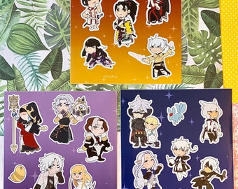 Final Fantasy XIV 'tiny Scions' Holographic Sticker Sheet Thancred, Y ...