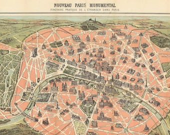 廃盤 希少 未開封パズル　パリ鳥瞰図　1500ピース　パリ フランス　古地図 廃盤 希少 未開封パズル パリ鳥瞰図 1500ピース パリ フランス