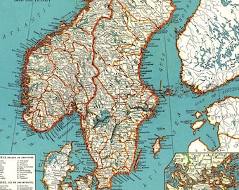 Scandinavia map Etsy graphic relating to Scandinavia Map Printable named Scandinavia map Etsy