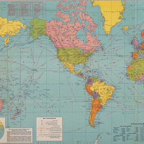 Digital World Map Printable. High Resolution World Map Poster. - Etsy