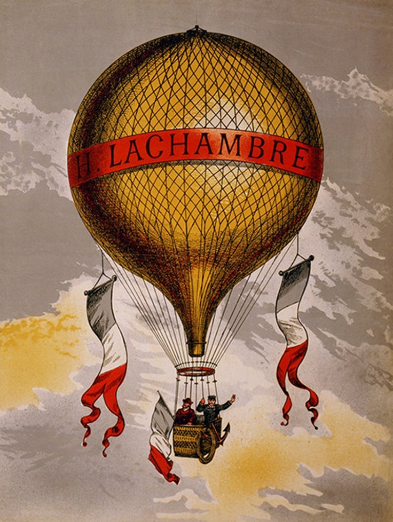 Vintage Hot Air Balloon Printable