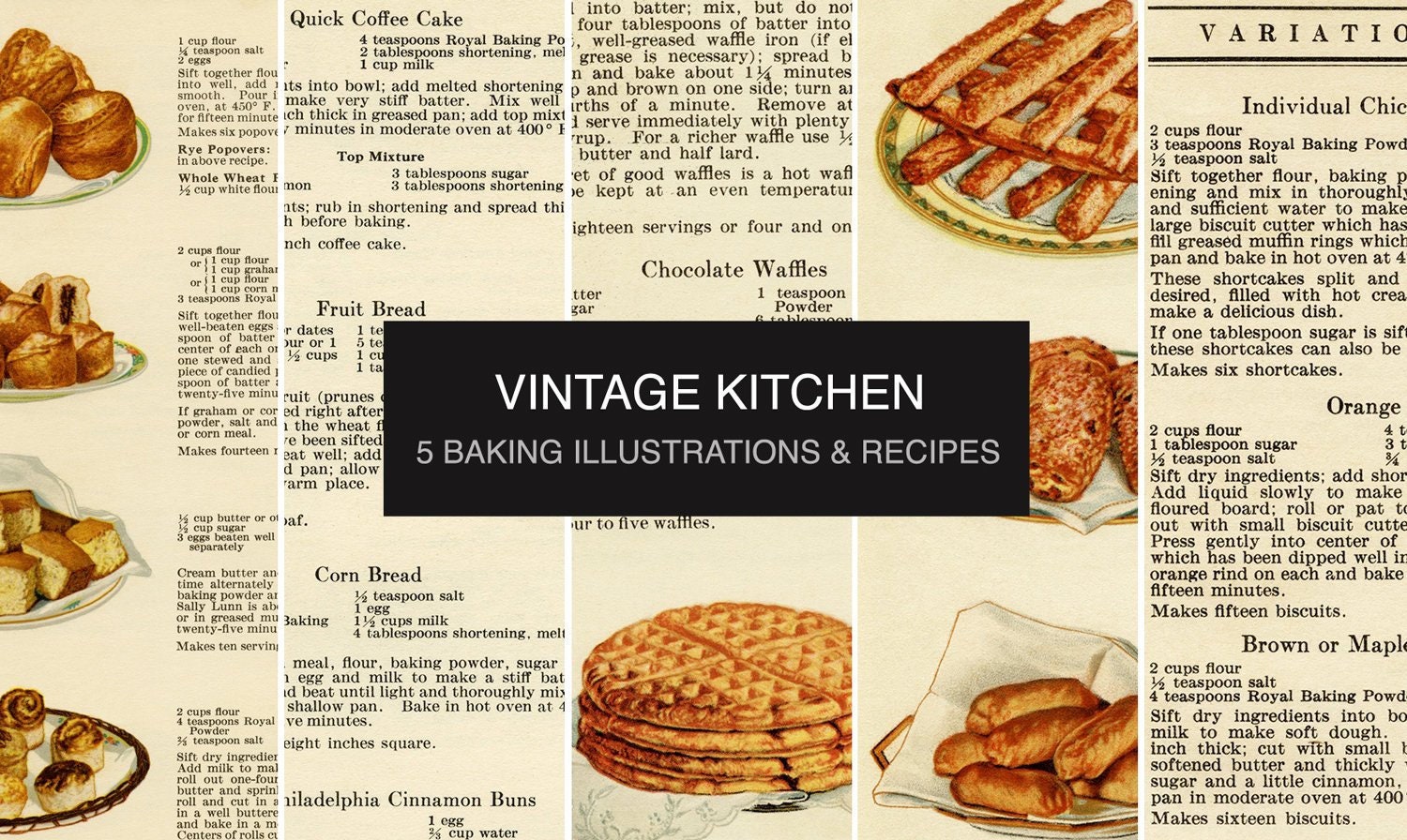 Livre de recettes XXL « Mon cahier de recettes » vintage DIN A4