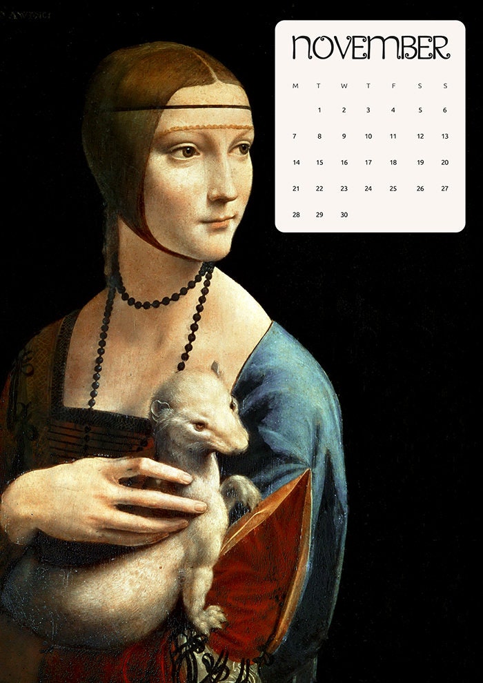 2022 Art Paintings Printable Calendar. Wall Calendar 2022 Etsy