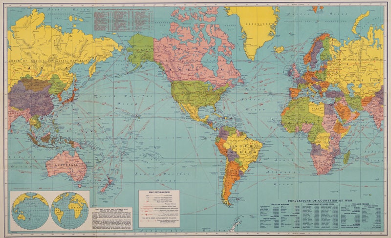 High Resolution World Map Printable