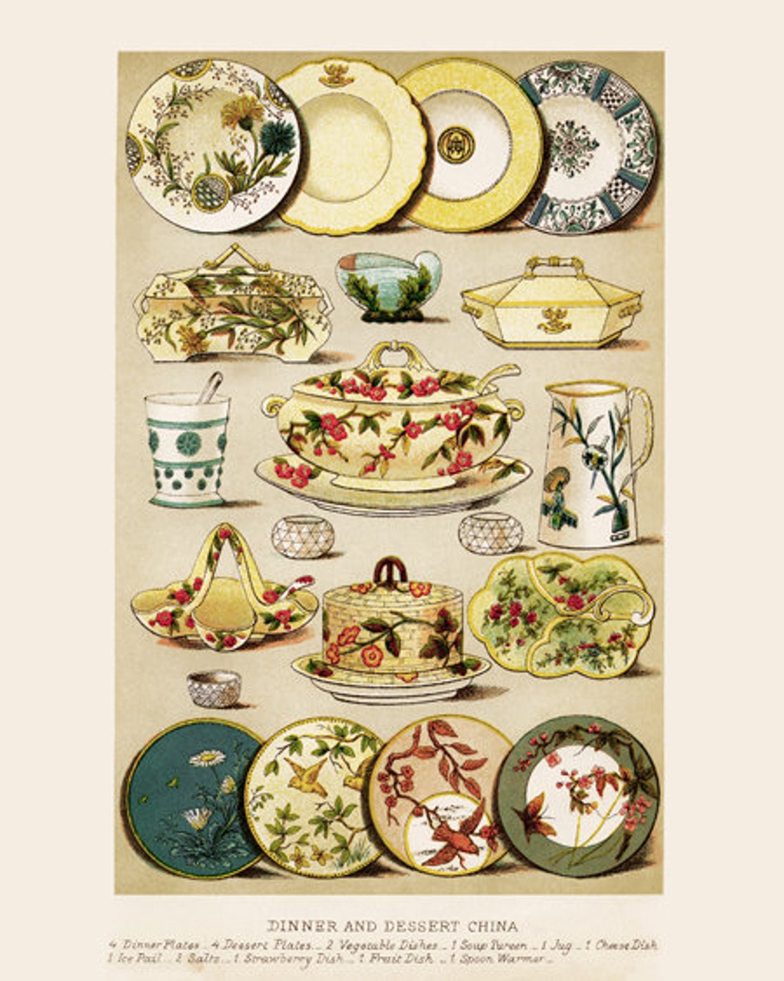 Vintage Food Illustration Digital Prints Set. Kitchen and Food | Etsy