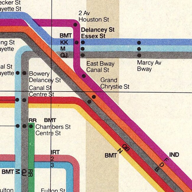 Antique New York map Printable. Vintage New York Subway | Etsy