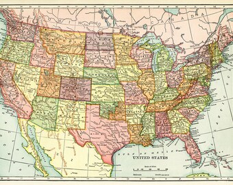 洋書 The united states in old maps and prints 1837 Antique Map of The United States of America Tanner's