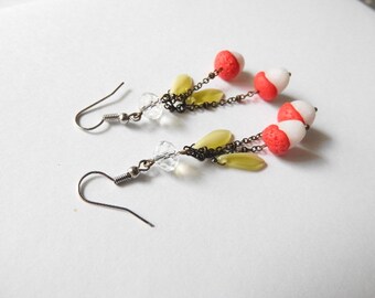 lychee, earrings