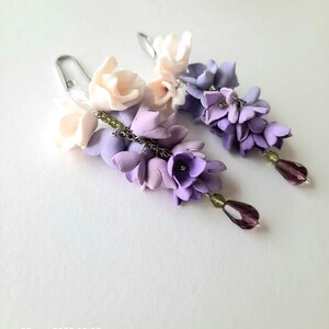 earrings with flowers
