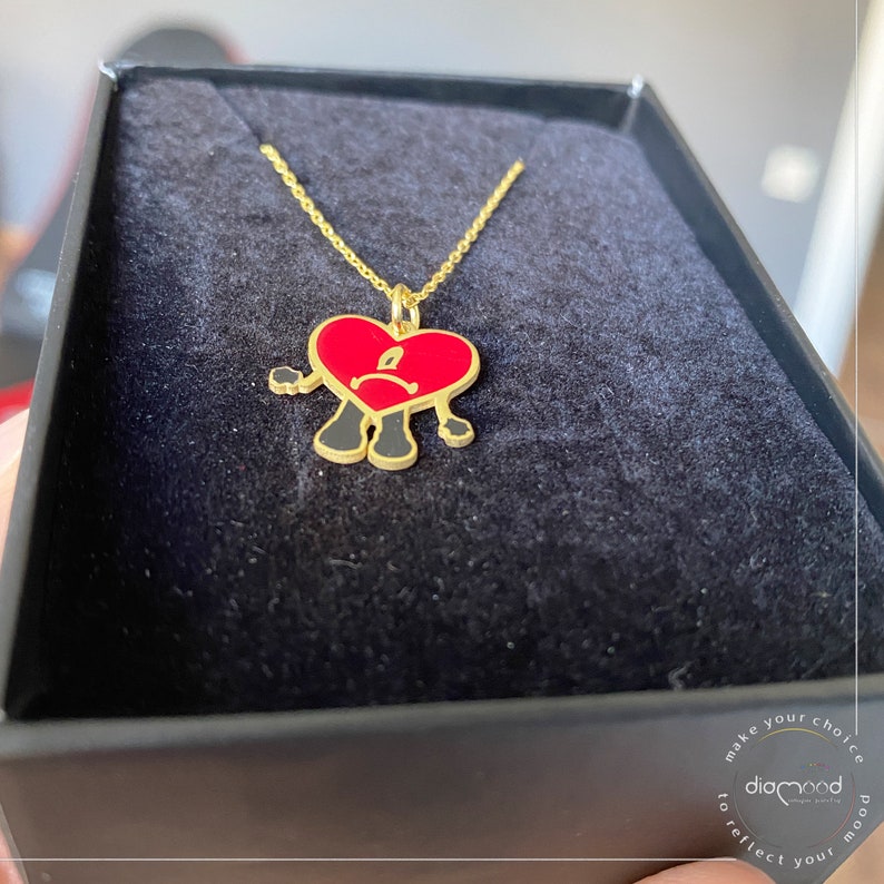 Bad Bunny Un Verano Sin Ti Corazon Necklace Bad Bunny Etsy Hong Kong