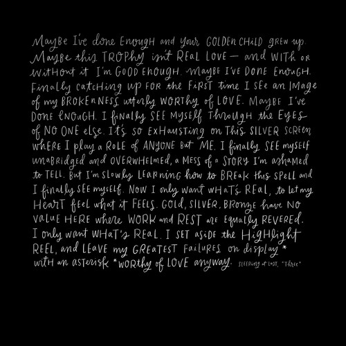 Sleeping at Last Lyrics two Handlettered Lyrics Etsy