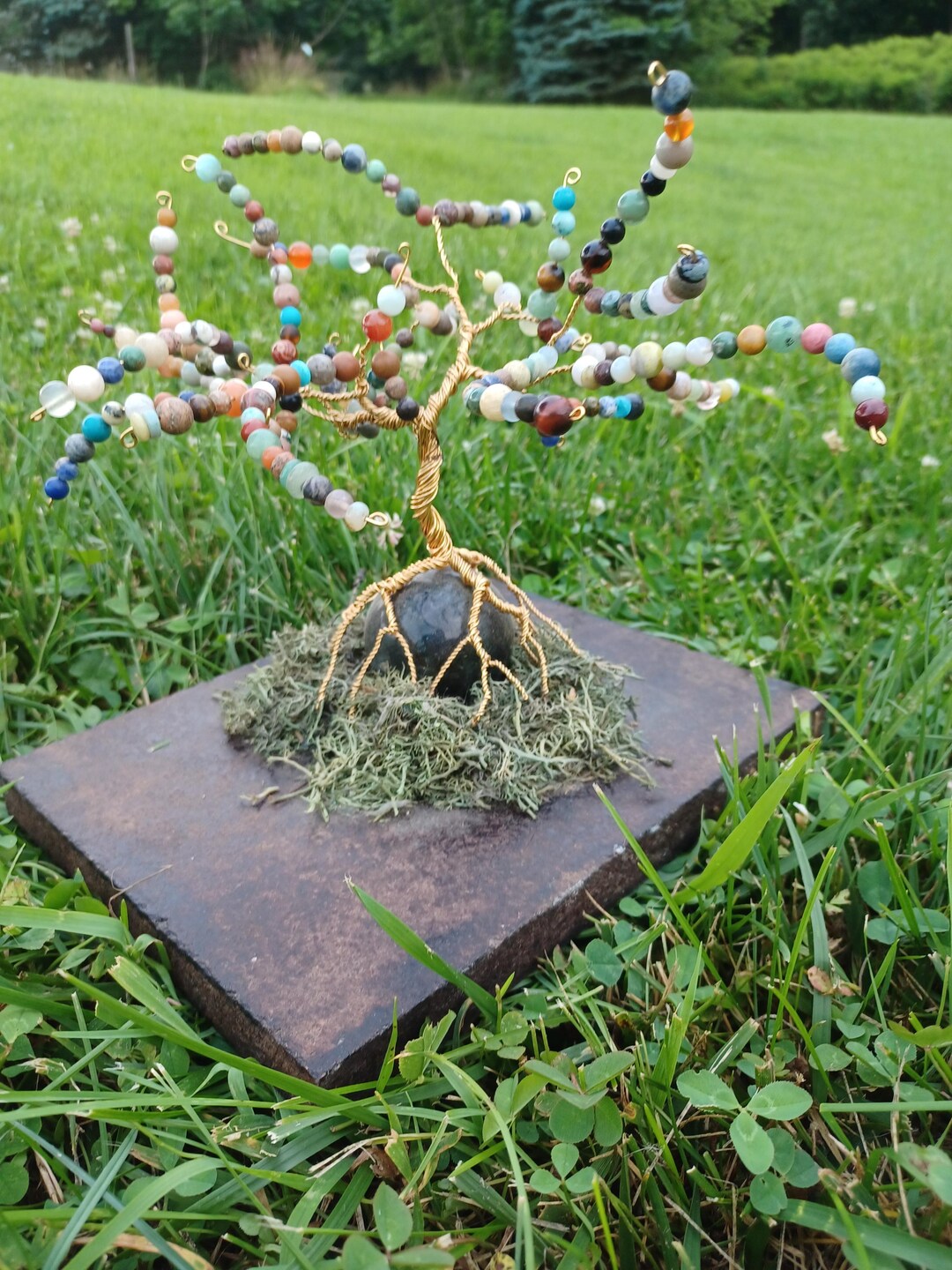 Gemstone Sphere Tree - Etsy